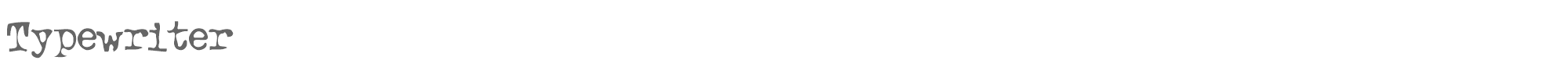 Sample characters Typewriter Oldstyle Font