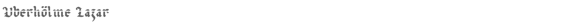 Sample characters Uberhölme Font