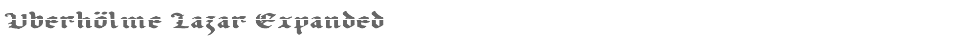 Uberhölme uberlav2e.ttf font preview