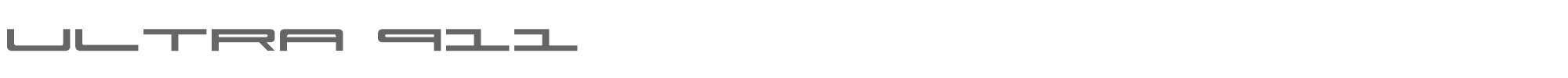 Sample characters Ultra 911 Font