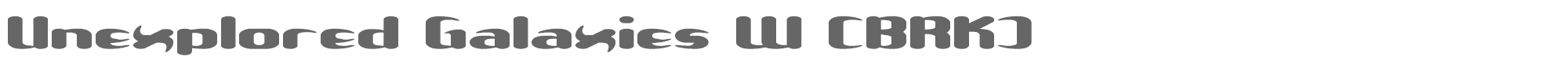 Unexplored Galaxies Unxgalaw.ttf font preview
