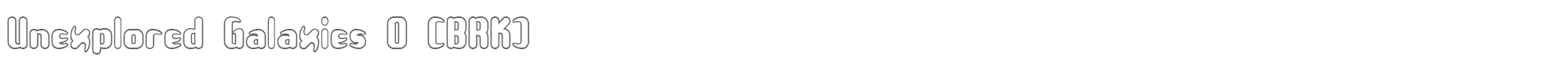 Unexplored Galaxies Unxgalo.ttf font preview