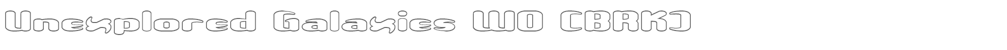 Unexplored Galaxies Unxgalwo.ttf font preview