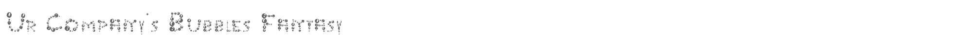 Ur Company's Bubbles Fantasy Bubble.ttf font preview