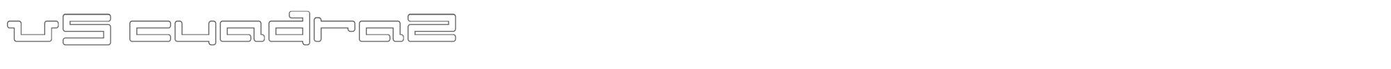 Sample characters V5 Cuadra2 Font