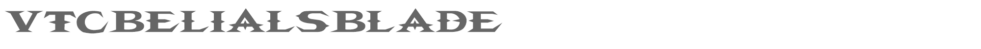 Sample characters VTC Belias Blade Font