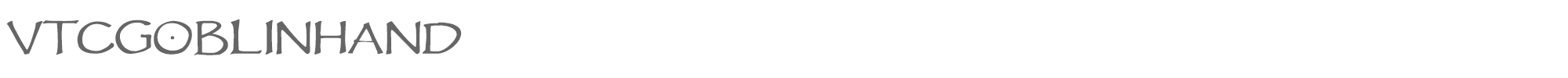VTC Goblin Hand VTCGoblinHand.ttf font preview
