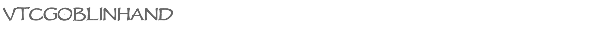 VTC Goblin Hand VTCGoblinHandBold.ttf font preview