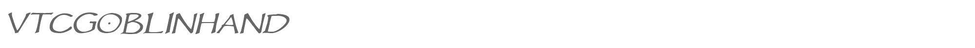 VTC Goblin Hand VTCGoblinHandItalic.ttf font preview