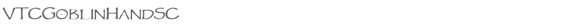 VTC Goblin Hand VTCGoblinHandSC.ttf font preview