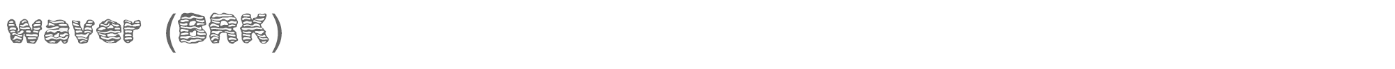 Waver waver.ttf font preview