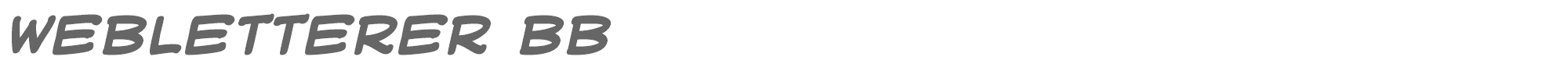 Sample characters WebLetterer BB Font