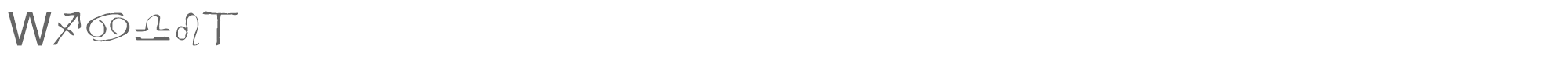 Sample characters Widget Font