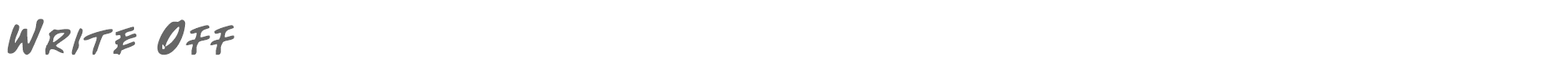 Write Off Writev2.ttf font preview