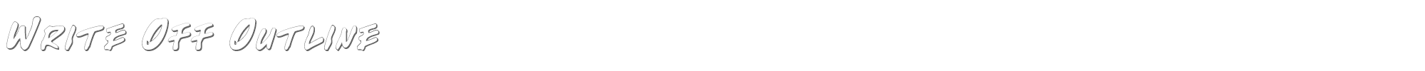 Write Off Writev2o.ttf font preview