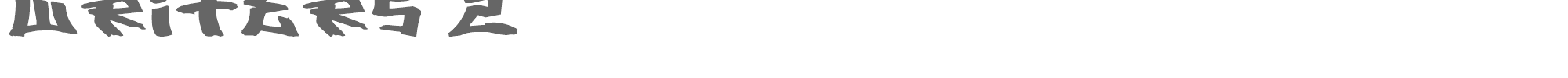 Sample characters Writers 2 Font
