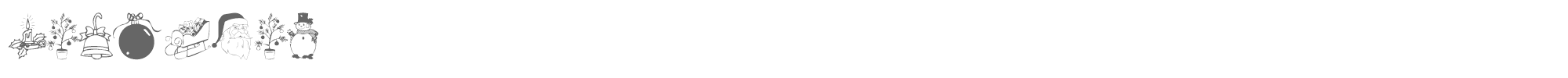 Sample characters XmasTyme Font