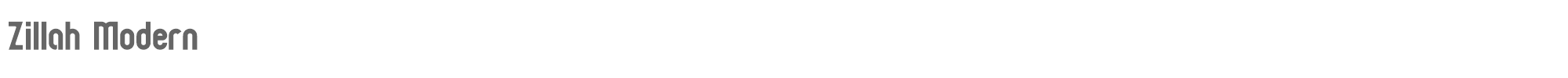 Sample characters Zillah Modern Font