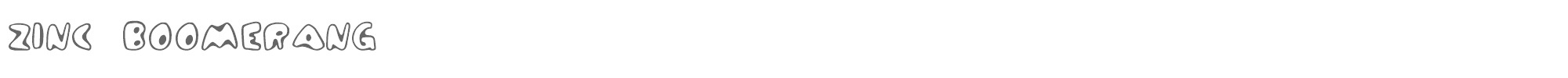 Zinc Boomerang zincboom.ttf font preview