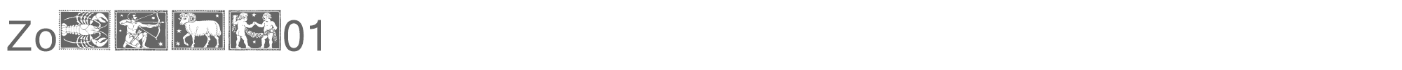 Zodiac 01 ZODIAC01.TTF font preview