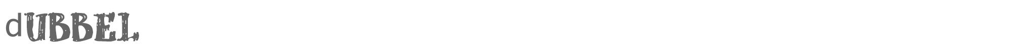 Sample characters dUBBEL Font