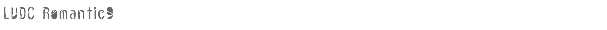 Sample characters LVDC Romantic 9 Font
