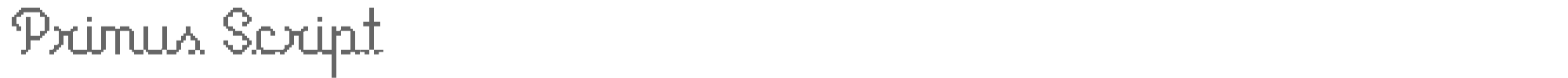 Sample characters Primus Script Font