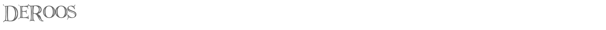 Sample characters DeRoos Caps Font