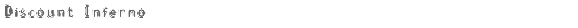 Sample characters Discount Inferno Font
