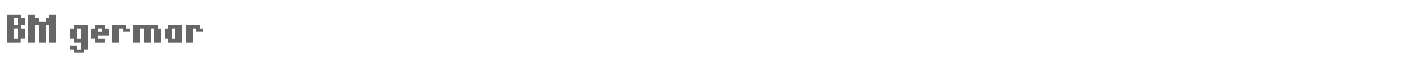 Sample characters BM Germar Font