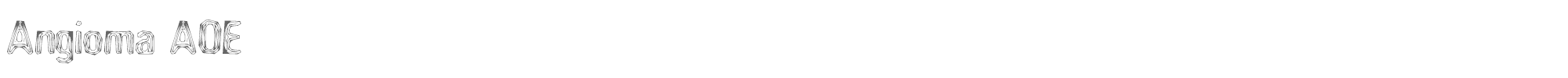 Sample characters Angioma AOE Font