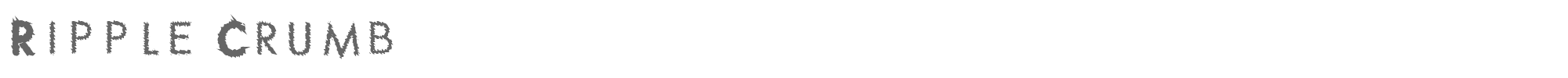Sample characters Ripple Crumb Font