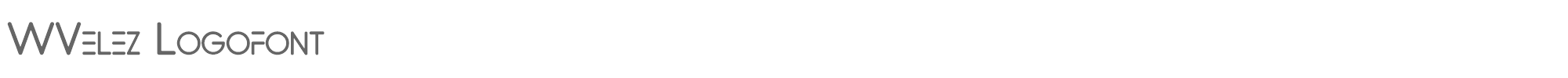 Sample characters WVelez Logofont Font