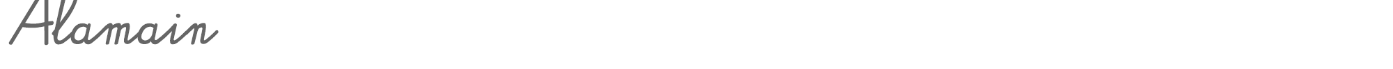 Sample characters Alamain Font