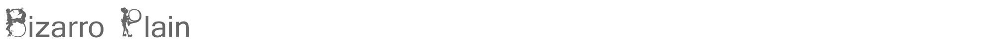 Sample characters Bizaro Plain Font