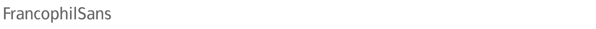 Sample characters Francophil Sans Font