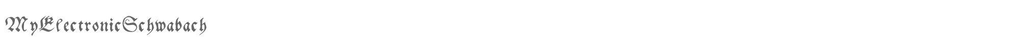 Sample characters My Electronic Schwabach Font