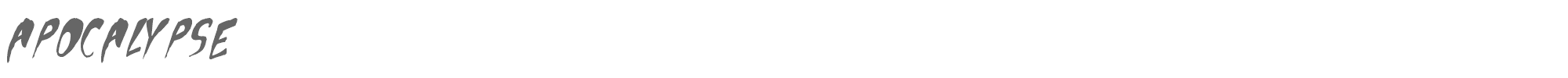 Sample characters Apocalypse Font