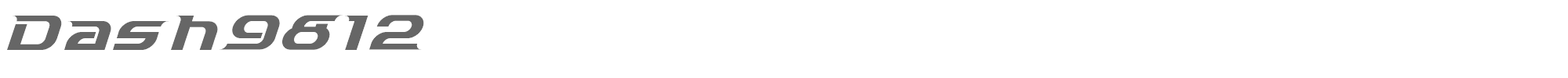 Sample characters Dash 9812 Font