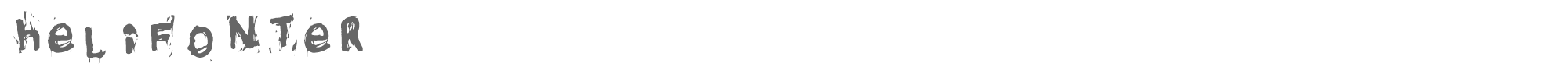 Sample characters Helifonter Font