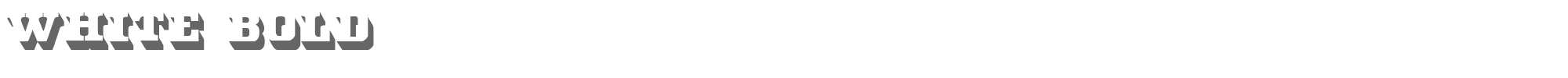 Sample characters White Bold Font