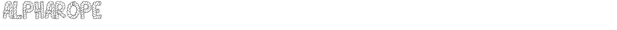 Sample characters Alpha Rope Font