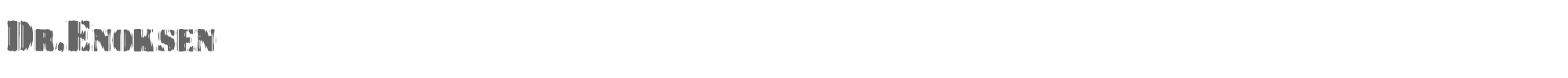 Sample characters Dr. Enoksen Font