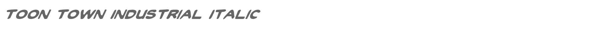 Toon Town Industrial toontii.ttf font preview