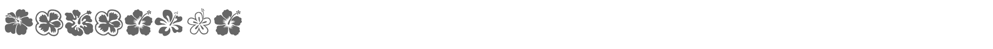 Sample characters Hibiscus Font
