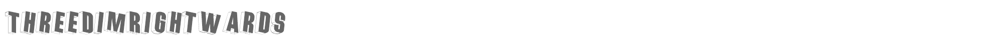 Threedimensional ThreeDimRightwards.ttf font preview