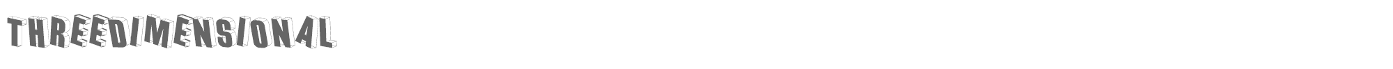 Threedimensional Threedimensional.ttf font preview