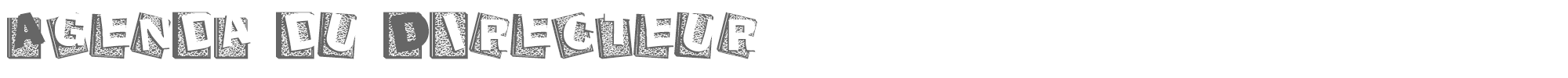 Sample characters Agenda du Directeur Font