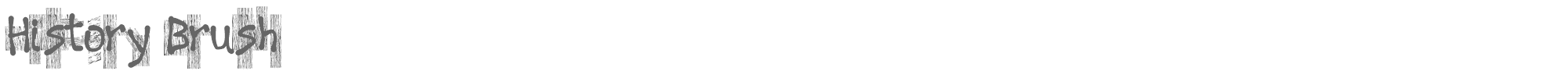 Sample characters History Brush Font