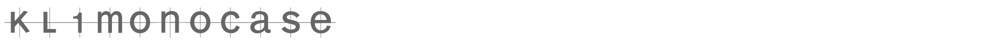 Sample characters KL1MonoCase Font